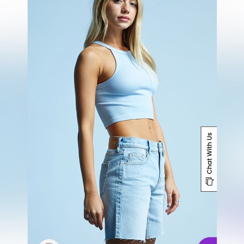 Pacsun longline jean shorts - Picture 2 of 9